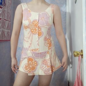 60s vintage playful romper